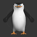 Cute Penguin Doll With Black And White Body Orange Beak Feet And Blue Eyes