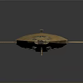 Brown Streamlined Spaceship 3D Model Featuring Aerodynamic Structure And Cosmic Details