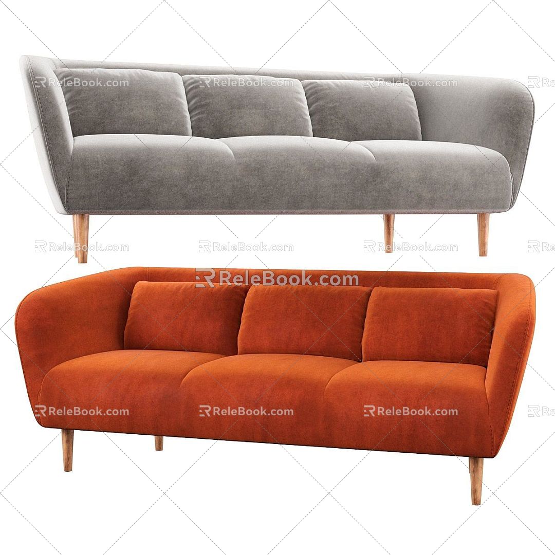 Modern Multi-Person Sofa Sofa Two-Person Sofa Casual Sofa Living Room Sofa Leather Sofa Corner Sofa 3d model