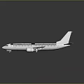 Passenger Airplane Cabin Interior With Transparent Design Silver Body And Detailed Seats Layout