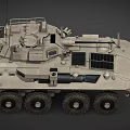 Armored Military Tank Featuring Camouflage Paint Multiple Wheels And Weapon System