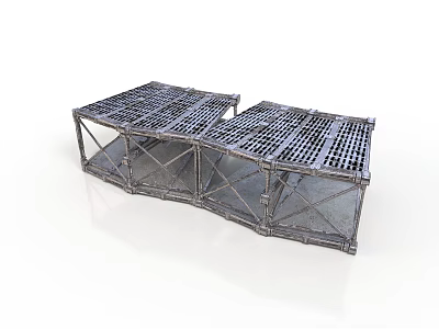 Sturdy Industrial Metal Folding Grid Platform Frame With Heavy Duty Structure 3d model