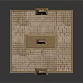 Traditional Brick Architecture With Square Base Multi Tiered Towers And Red White Striped Edges