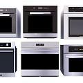 Various Modern Kitchen Appliances With Sleek Silver Black Design And Multiple Types 3d model