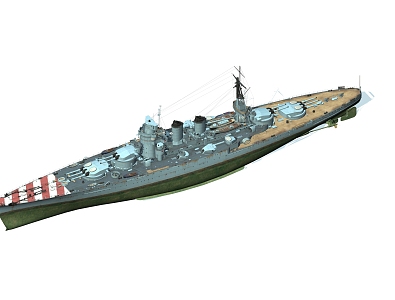 modern warship 3d model