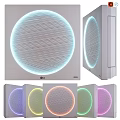 Modern Daily Use Smart Appliances With Round Illuminated Panels And Multiple Colors