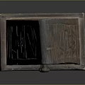 Wooden Pyramid Shaped Sculpture With Drawer Design And Intricate Carvings