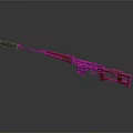 Bolt Action Rifle With Wooden Stock Metal Barrel Scope Isolated On Dark Background