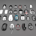 Various Computer Mice with Ergonomic Designs Wired Wireless Options and Color Variations 3d model