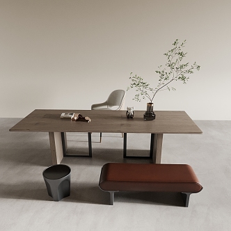 Tea Table and Chair Tea Room Table and Chair Combination Office Table and Chair 3d model