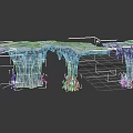 Stunning Frozen Ice Bridge Structure With Hanging Icicles And Snowy Surfaces