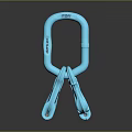 Blue KONG ITODAY Double Gate Carabiner Safety Design For Outdoor Activities And Climbing