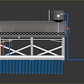 Solar Water Heating System With Metal Frame Transparent Collector Panels Storage Tank And Pipes
