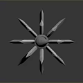 Detailed Trident Weapon With Metal Head Wooden Handle And Silver Accents