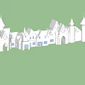 Ancient Architecture Complex With Spires Towers Arches And White Connected Buildings