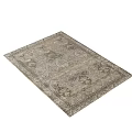 Traditional Square Rug With Intricate Geometric Patterns And Neutral Tones Design