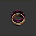Shiny Purple And Orange Oval Fashion Accessories For Daily Clothing Outfit