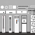 Variety of Air Conditioners and Fans Including Wall Mounted and Floor Standing Units