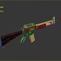 Modern Tactical Black Rifle With Barrel Stock Magazine And Sight Design