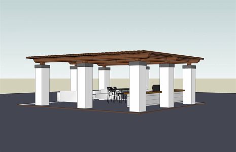 Modern pavilion gallery 3d model