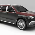 Luxury Black and Red SUV Exterior Design With Silver Alloy Wheels and Front Grille