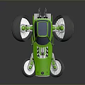 Green Futuristic Concept Car With Large Wheels Tinted Windows And Sleek Design