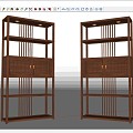 Wooden Seven-Star Antique Rack 3d model