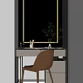 Light Luxury Dressing Table Dressing Table Mirror 3d model