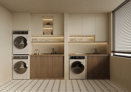 Laundry Cabinet Washing Machine Cabinet Laundry 3d model