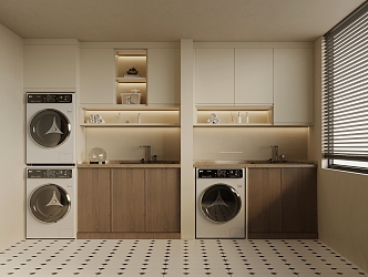 Laundry Cabinet Washing Machine Cabinet Laundry 3d model