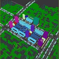 Aerial View Of Modern Industrial Factory Complex With Green Roofs And Surrounding Greenery