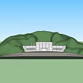 White Modern Detached Villa With Mountain View And Green Landscape Exterior