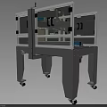 Industrial Conveyor Equipment With Transparent Protective Enclosure And Steel Support Frame