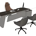 Modern Office Desk Boss Desk Computer Desk 3d model