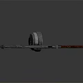 Vintage Submachine Gun With Wooden Stock Metal Components And Drum Magazine