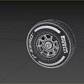 High Performance Pirelli Zero Tire Featuring Black Rim and White Side Stripes 3d model