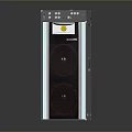 Vertical Computer Speaker With Display Screen Buttons And Two Circular Drivers