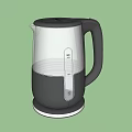 Modern Electric Kettles With Transparent Body Black Handle And Scale Markers