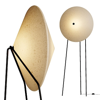 Glass creative floor lamp 3d model