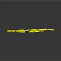 Yellow Lotus Shaped Lighting Combination With Triangle Flame Pattern And Bottom Eye Design