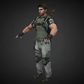 Modern Character Mercenary Man Soldier Character Game Character Game Character Warrior Special Forces 3d model