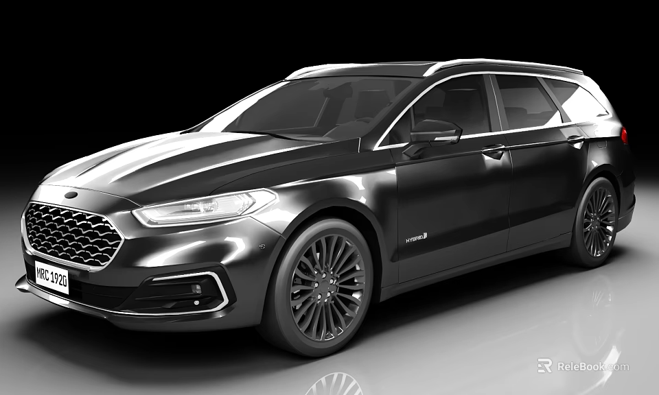 Black Modern Wagon Car With Sleek Front Grille Shiny Alloy Wheels And Aerodynamic Body Design 3d model 