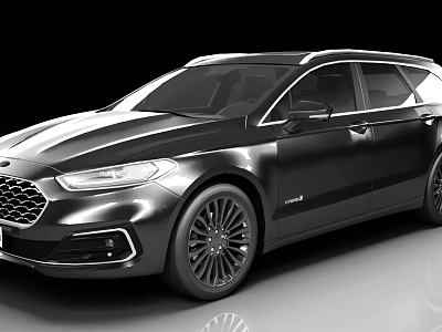 Black Modern Wagon Car With Sleek Front Grille Shiny Alloy Wheels And Aerodynamic Body Design 3d model