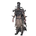 Mysterious Character Wearing Spiked Clothing Tall Hat Pointed Nose And Tattered Cloak