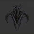 Futuristic Cosmic Spaceship With Advanced Aerospace Design And Sharp Structural Details