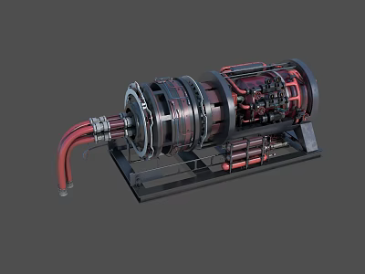 INDUSTRIAL LOFT ENGINE MECHANICAL EQUIPMENT 3d model