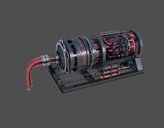 INDUSTRIAL LOFT ENGINE MECHANICAL EQUIPMENT 3d model