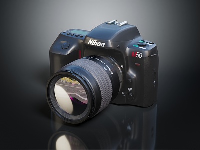 Modern Camera Nikon Camera SLR Camera Card Machine 3d model