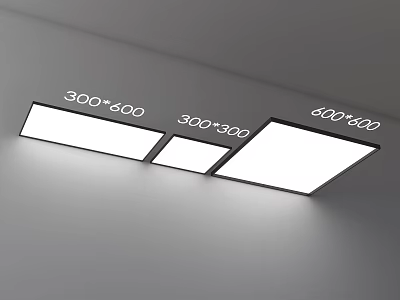 LED Ceiling Lights 300x600 300x300 600x600 Different Size Options for Modern Home Lighting 3d model