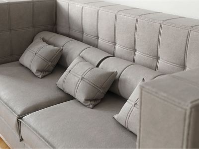 Leather sofa Modern double sofa model